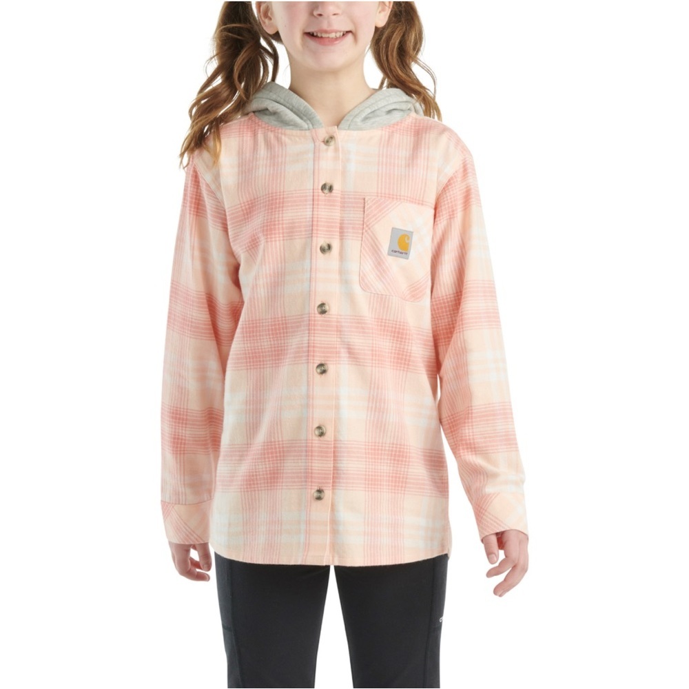 Carhartt Pink Button Down Shirt with Hood